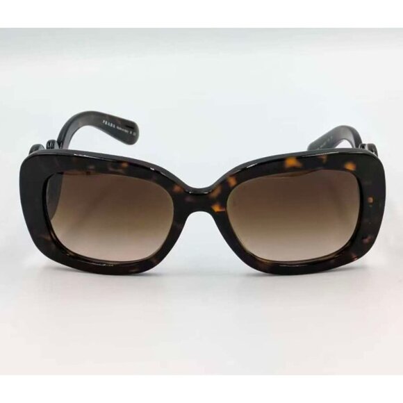 Pre-owned Prada Square Baroque Swirl SPR 27O Acetate Sunglasses Tortoise - Picture 2 of 10